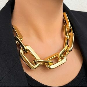 Gold Necklace chunky chain link